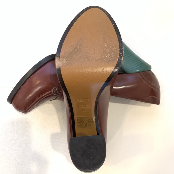 FENDI Bi-Color Heels Sz 41 - Picture 5 of 5